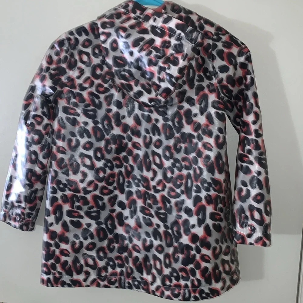 Gymboree Leopard Print Raincoat - Pink and Black